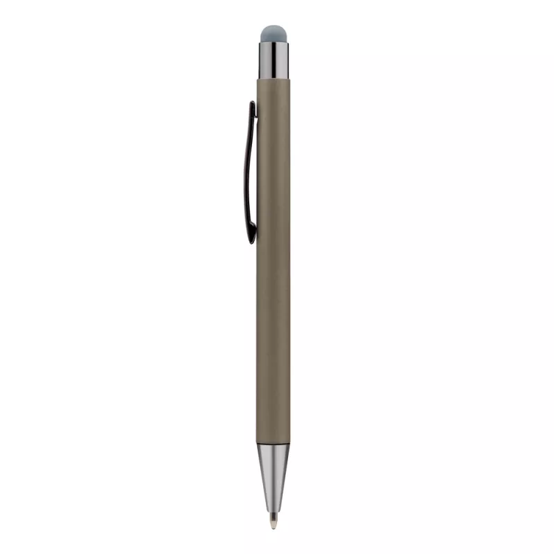 Długopis aluminiowy z touch pen-em | Ida - szary (V1376-19)