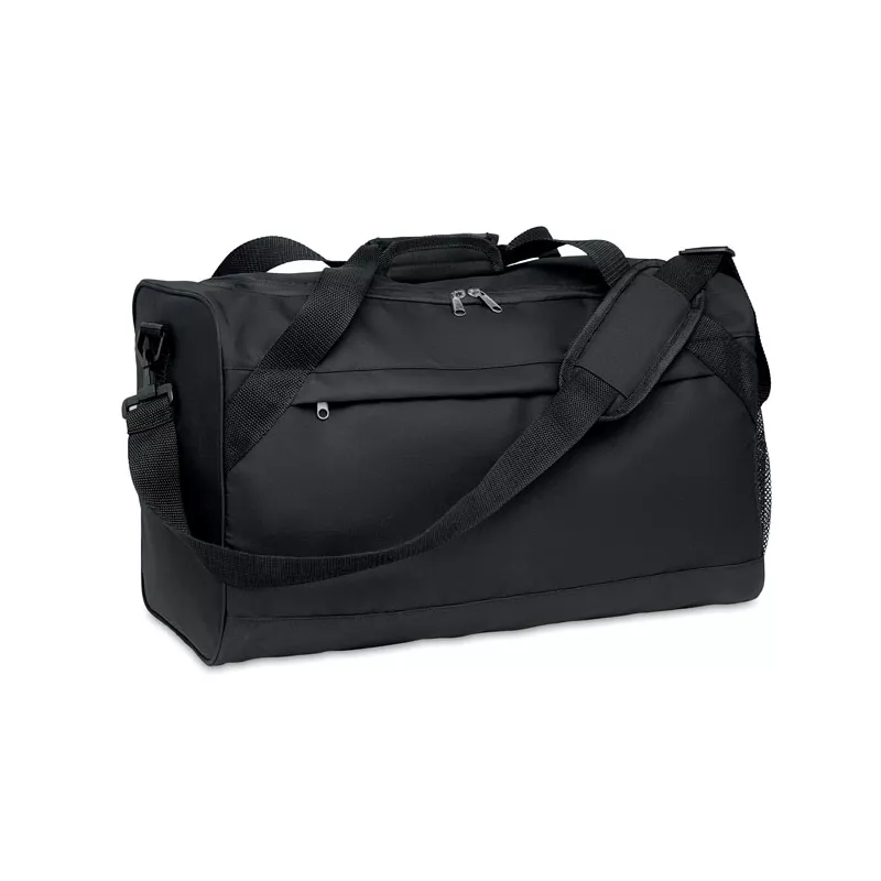 Torba sportowa z RPET 600D z odpinanym paskiem TERRA + - Czarny (MO6209-03)