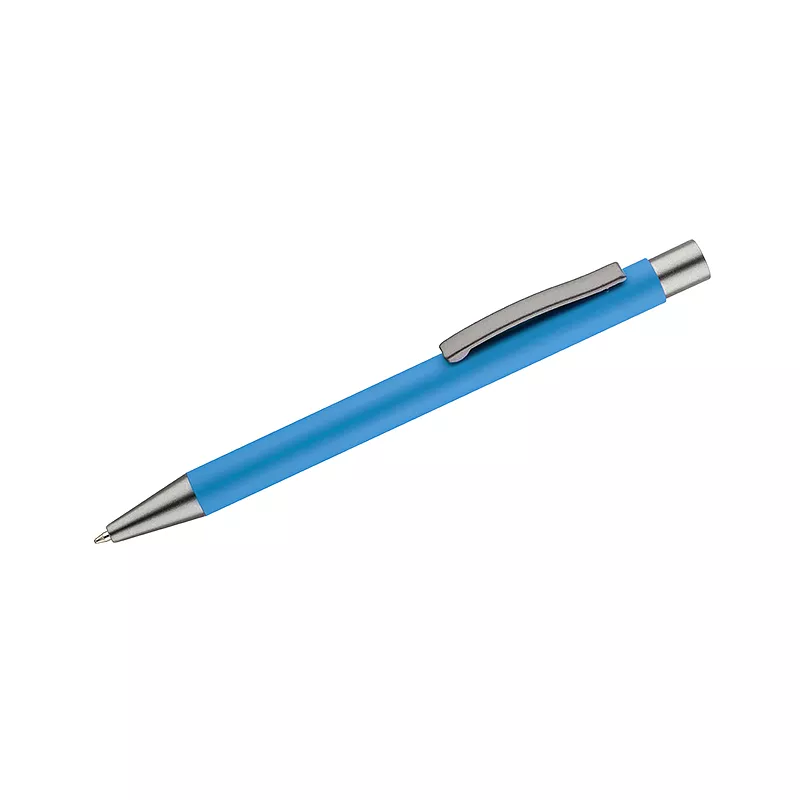 Długopis aluminiowy z gumowaną powierzchnią GOMA - błękitny (19617-08)