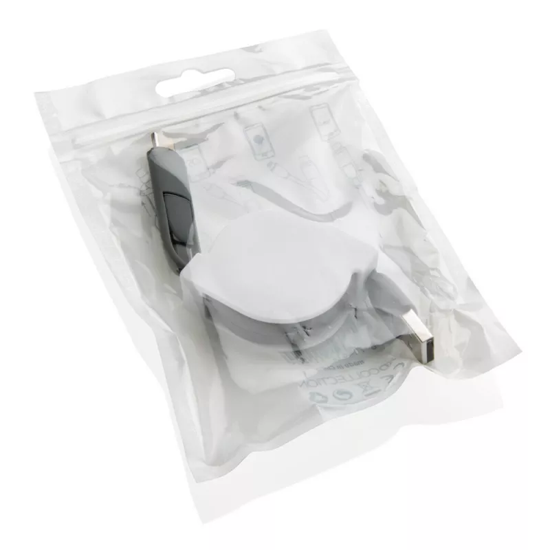 Zwijany kabel do ładowania i synchronizacji 3 w 1 - biały (P302.223)