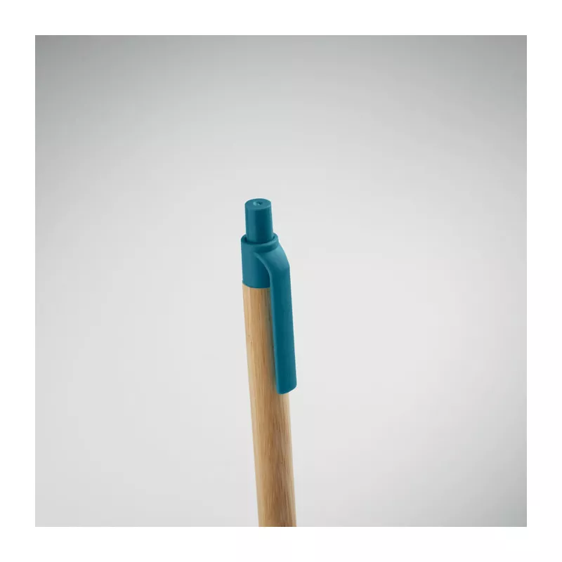 Długopis bambusowy z końcówkami ze słomy ITEA COLOUR - Niebieski (MO2635-04)