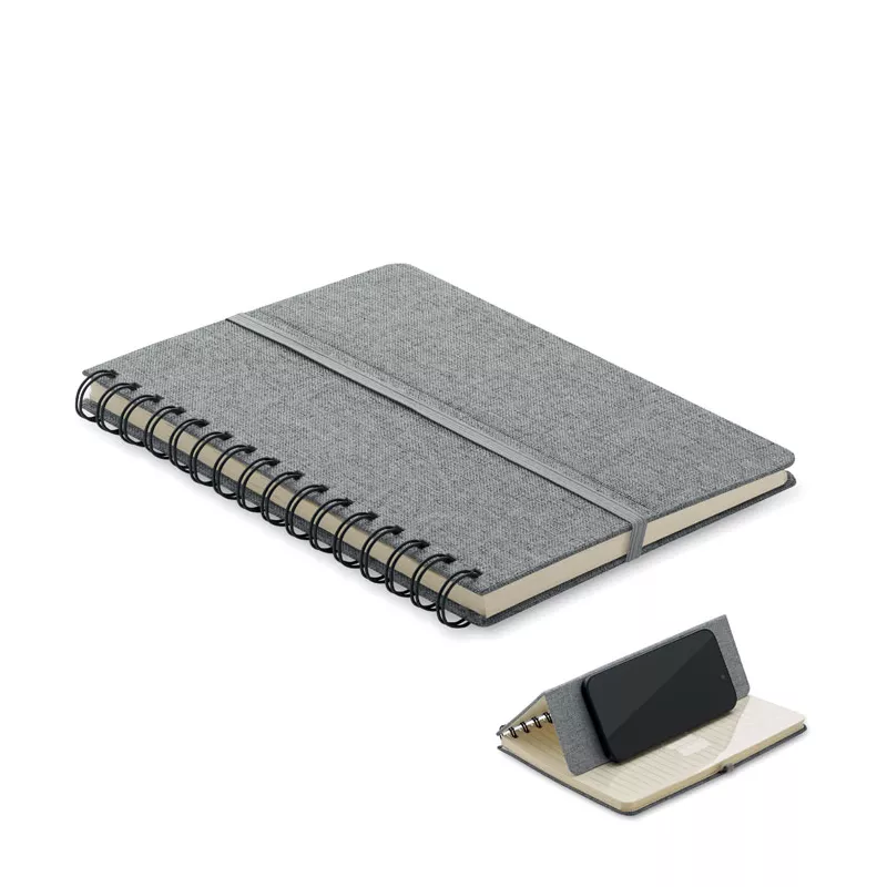 Notes A5 z podstawką 80 kartek w linię STRATA - Szary (MO2522-07)