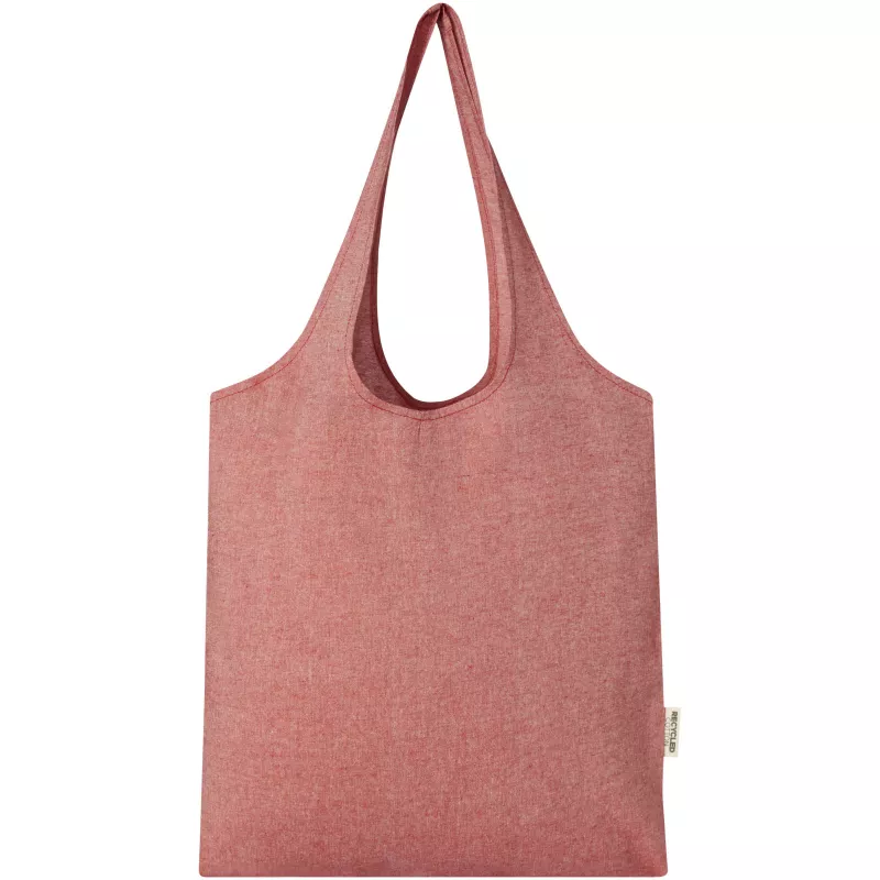 Pheebs modna torba na zakupy o pojemności 7 l z bawełny z recyklingu o gramaturze 150 g/m² - Czerwony melanż (12064191)