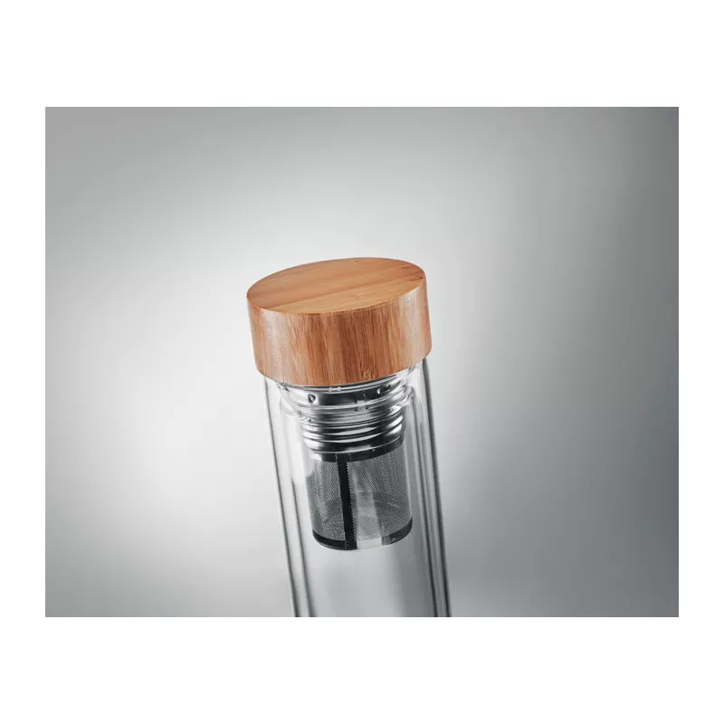 Butelka szklana dwuścienna 400 ml BATUMI GLASS - Przezroczysty (MO9420-22)