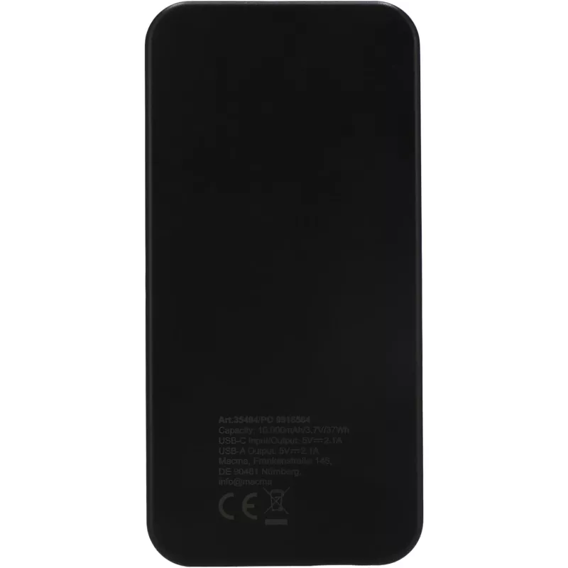 Power bank z ABS z recyklingu 10000 mAh PRESTON - czarny (3549403)