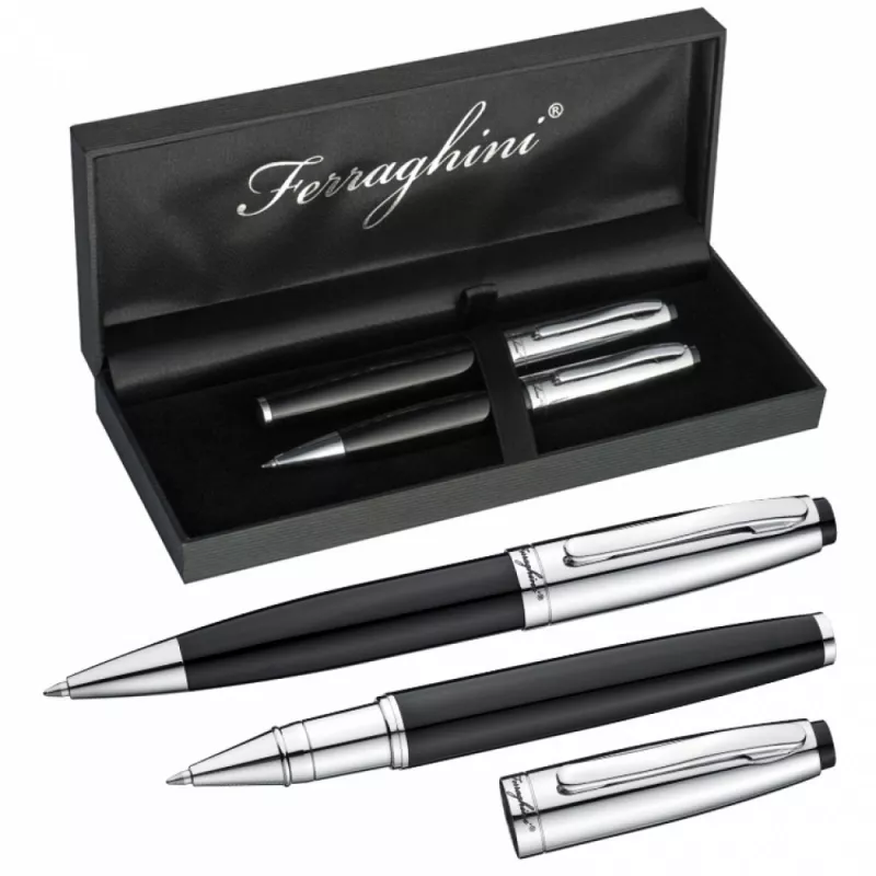 Zestaw piśmienny Ferraghini - czarny (F19303)