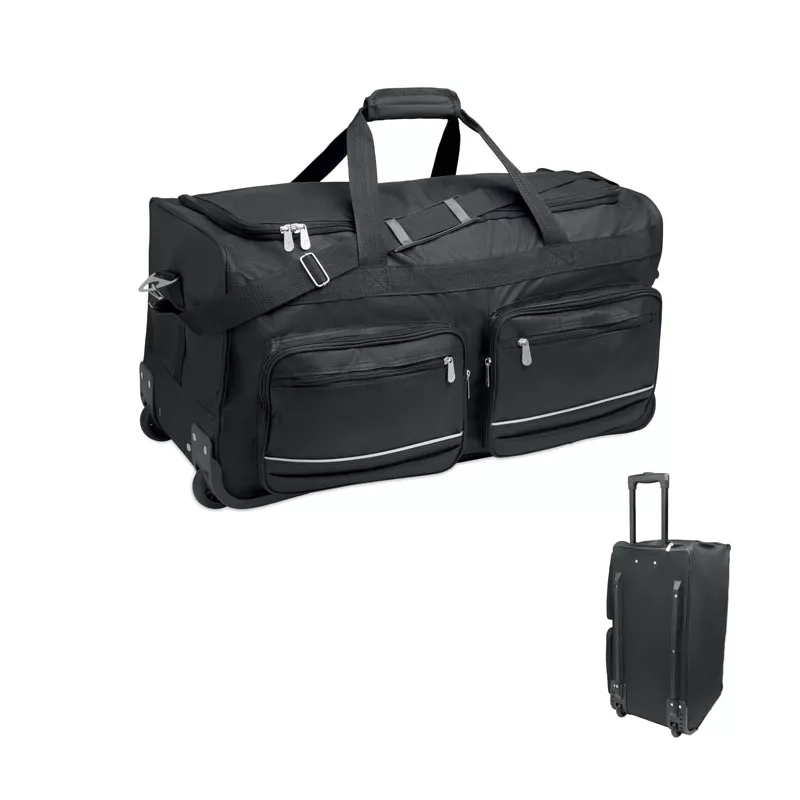 Torba podróżna na kółkach z RPET 600D ITFITS - Czarny (MO2942-03)