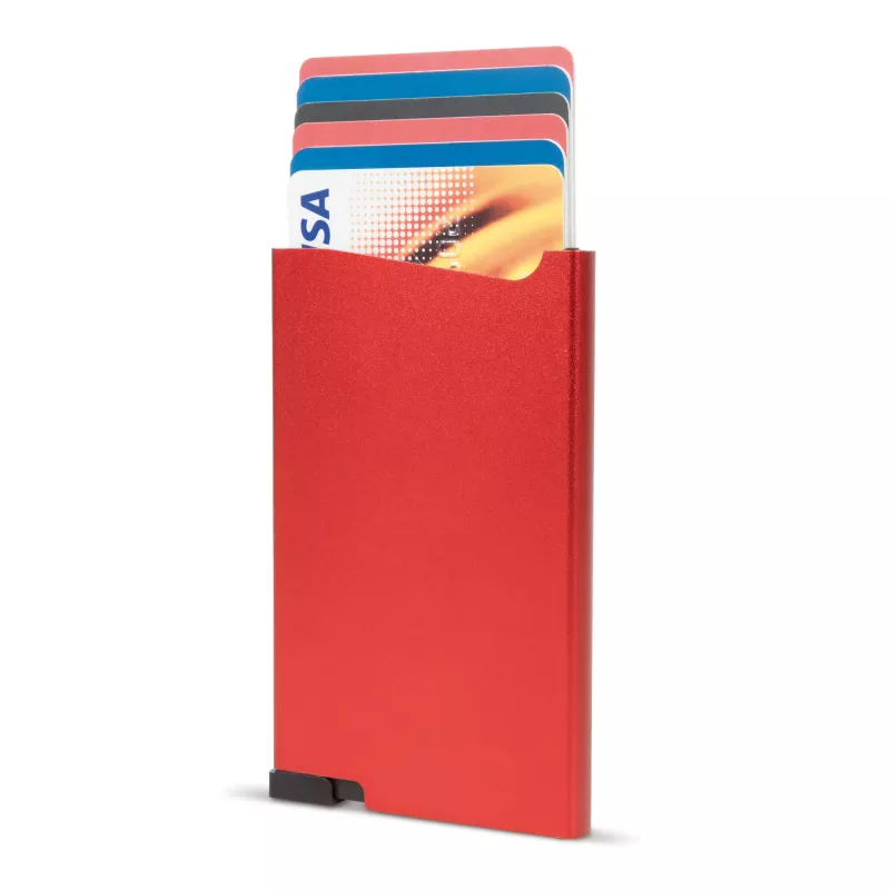 Aluminiowy card-holder - czerwony (LT91190-N0021)