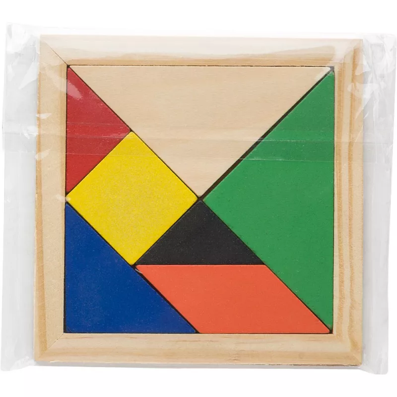 Puzzle tangram, 7 el. - brązowy (V1578-16)