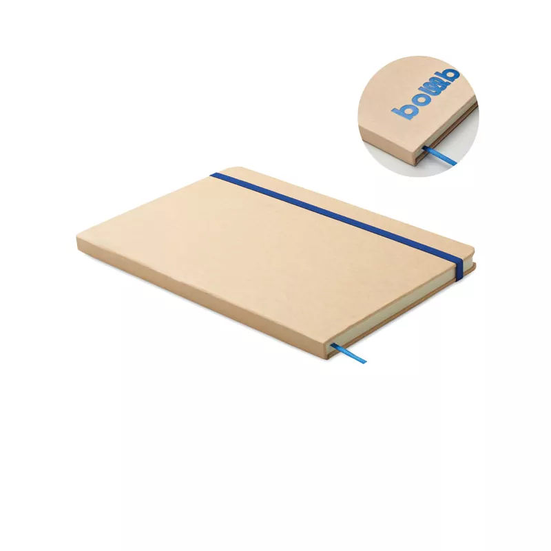 Notes A5 w okładce z kartonu 80 kartek w linię ROUTE - Niebieski (MO2580-04)