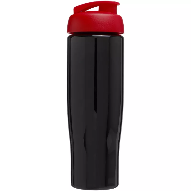 Bidon H2O Tempo® o pojemności 700 ml z wieczkiem zaciskowym - Czarny-Czerwony (21004014)