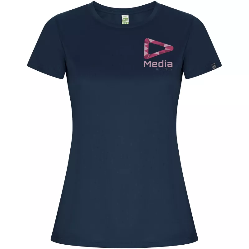 Damska koszulka sportowa poliestrowa 135 g/m² ROLY IMOLA WOMAN 0428 - Navy Blue (R0428-NAVYBLUE)