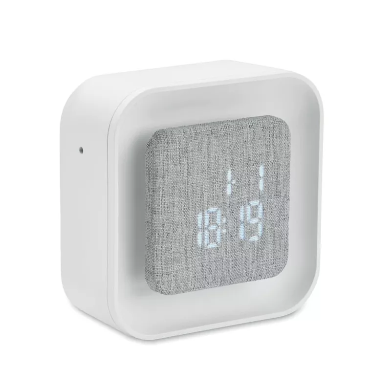 Budzik LED z tworzyw z recyklingu LUCE - Bialy (MO2299-06)