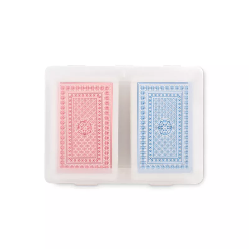 Karty do gry 2 talie w etui PLAYCARD - Przezroczysty (MO2532-22)