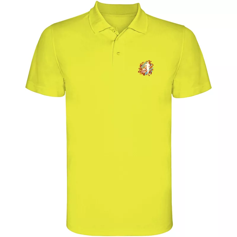 Dziecięca sportowa koszulka polo z poliestru 150 g/m² ROLY MONZHA  - Fluor Yellow (K0404-FLYELLOW)