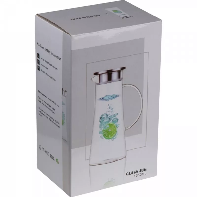 Dzbanek szklany z sitkiem 1350 ml ELLIOTT - przeźroczysty (8079866)