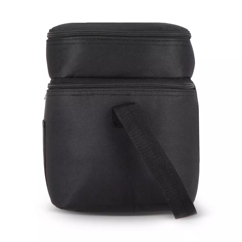 R-PET 600D Dwukomorowa torba chłodząca 30 x 20 x 25 cm 12L - czarny (LT95393-N0002)