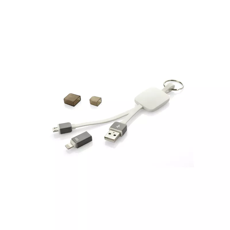 Kabel USB 2 w 1 MOBEE - biały (45009-01)