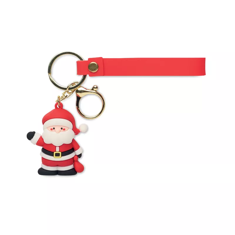 Brelok PVC Święty Mikołaj SANTACHARM - Czerwony (CX1605-05)