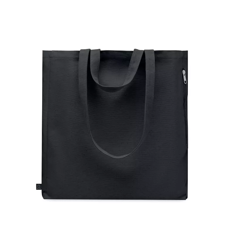 Torba na zakupy z recyklingu 380 g/m² GAVE COLOUR - Czarny (MO2565-03)
