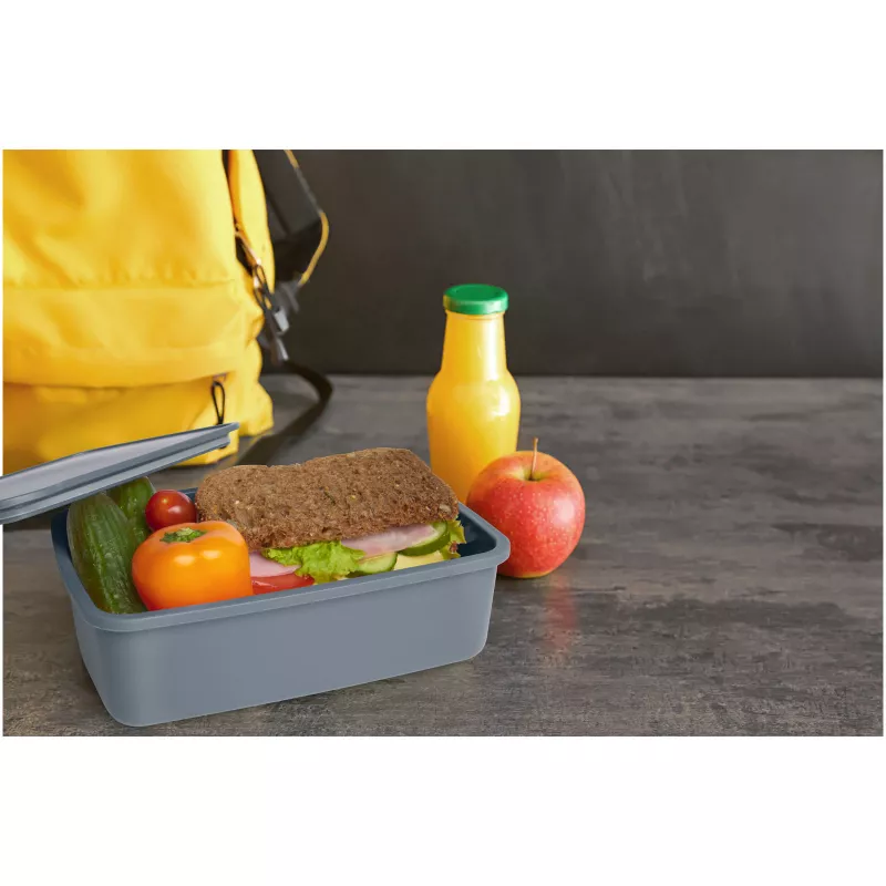Lunchbox reklamowy 800 ml DOVI z recyklingu - Szary (11327491)