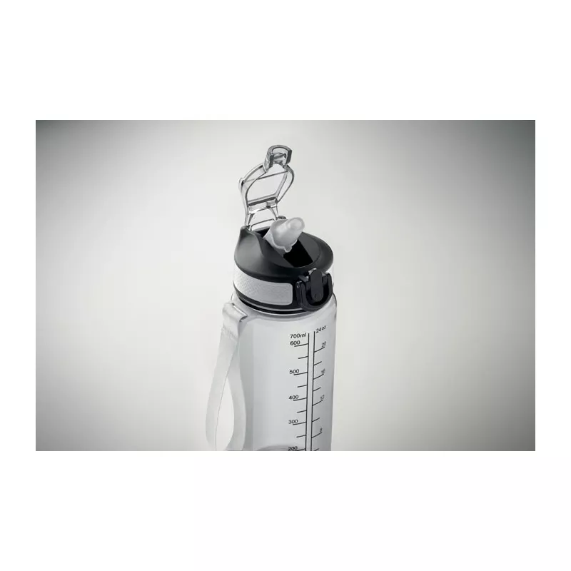 Butelka sportowa motywacyjna z RPET 700 ml ENKEL - Przezroczysty (MO2792-22)