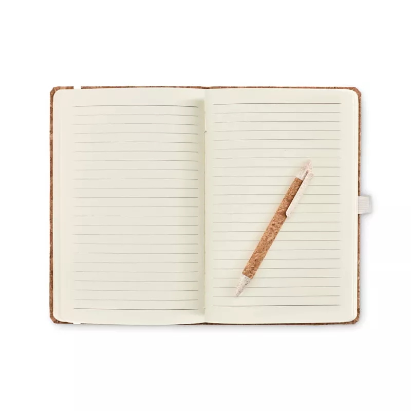 Notes A5 z długopisem 80 kartek w linię SUBER SET - Bezowy (MO6202-13)