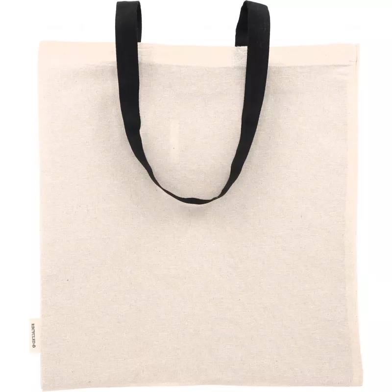 Torba bawełniana z długimi uszami, z recyklingu 140g/m2 CAMBRIDGE - czarny (545403)