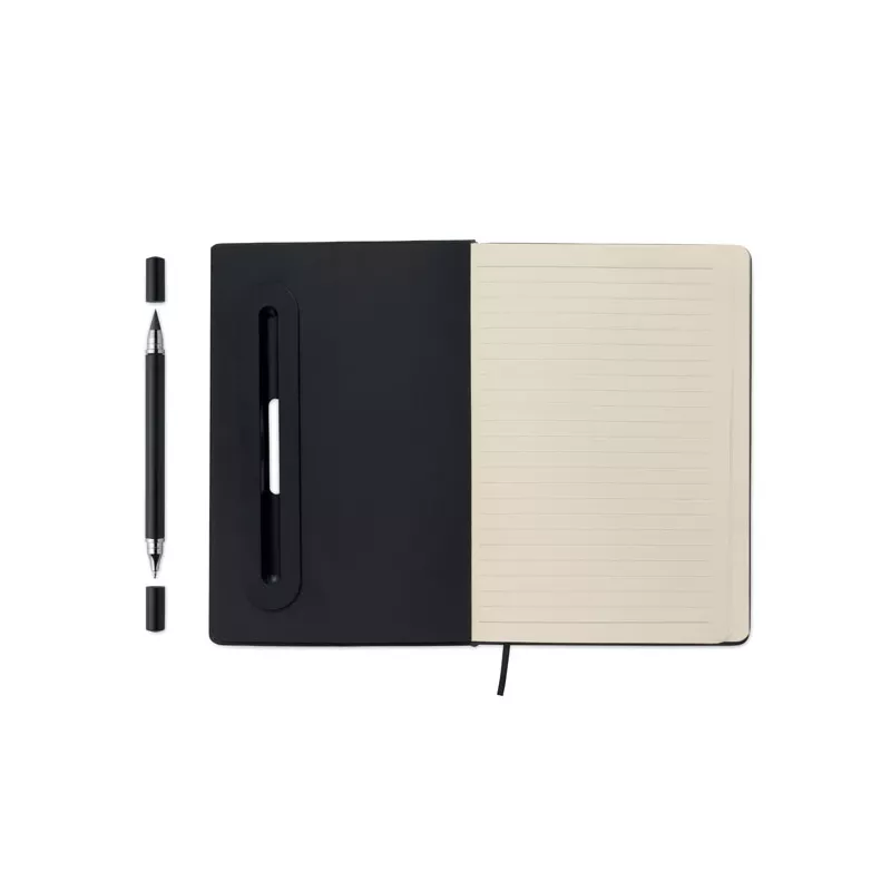 Notes A5 z długopisem 96 kartek w linię RINBOOK - Czarny (MO2687-03)