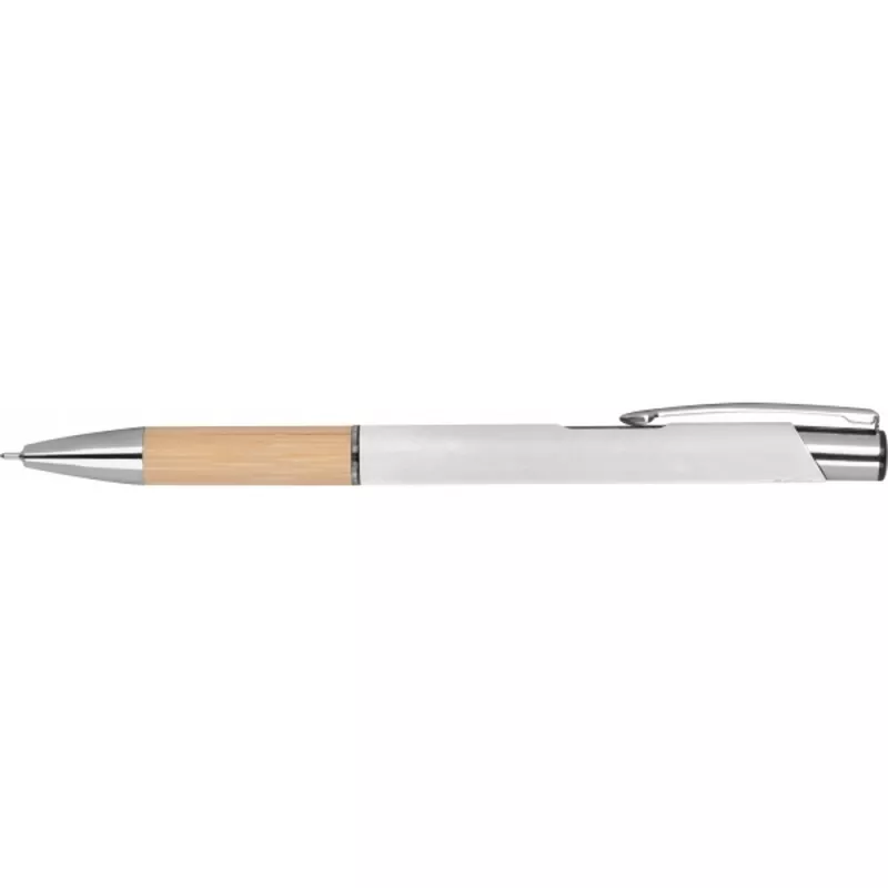 Długopis metalowy półżelowy NAPLES - biały (433306)