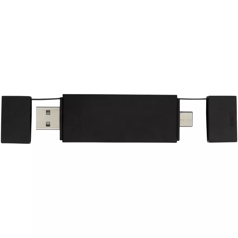 Mulan podwójny koncentrator USB 2.0 - Czarny (12425190)