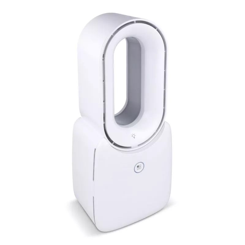 Wentylator bezłopatkowy inSideOut Brislux z oświetleniem LED - biały (LT57314-N0001)
