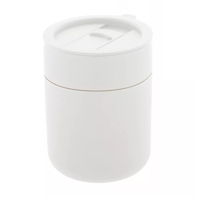 Ceramiczny kubek podróżny pokryty silikonem Liberica 300 ml - szary (AP800549-77)