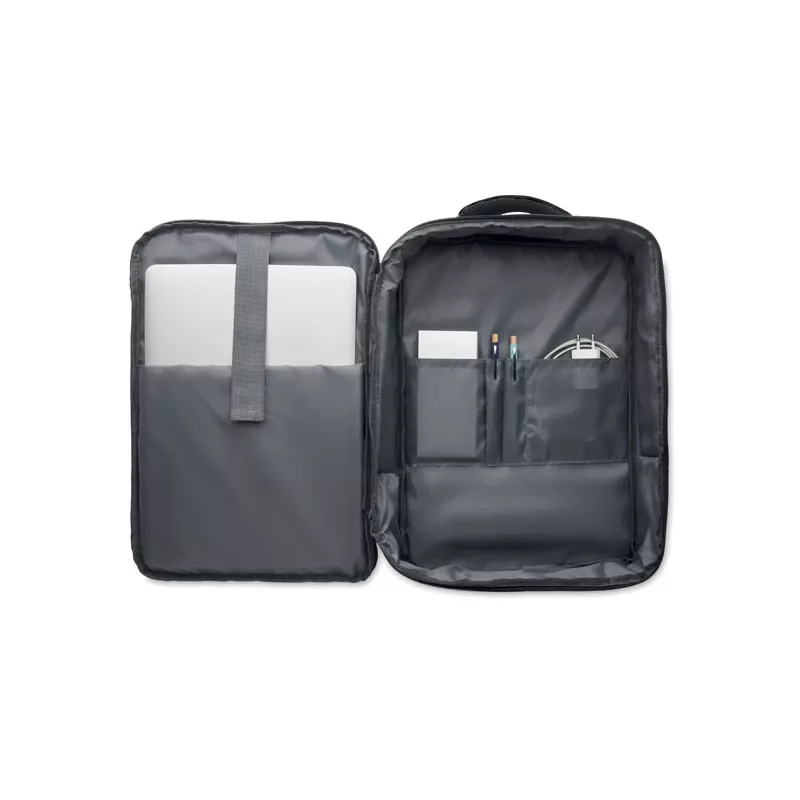 Plecak na laptop 15" z RPET LAUGAR - Czarny (MO2305-03)