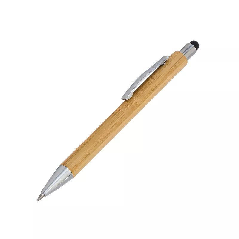 Bambusowy długopis i latarka w pudełku Pelak - beżowy (R02319.13)