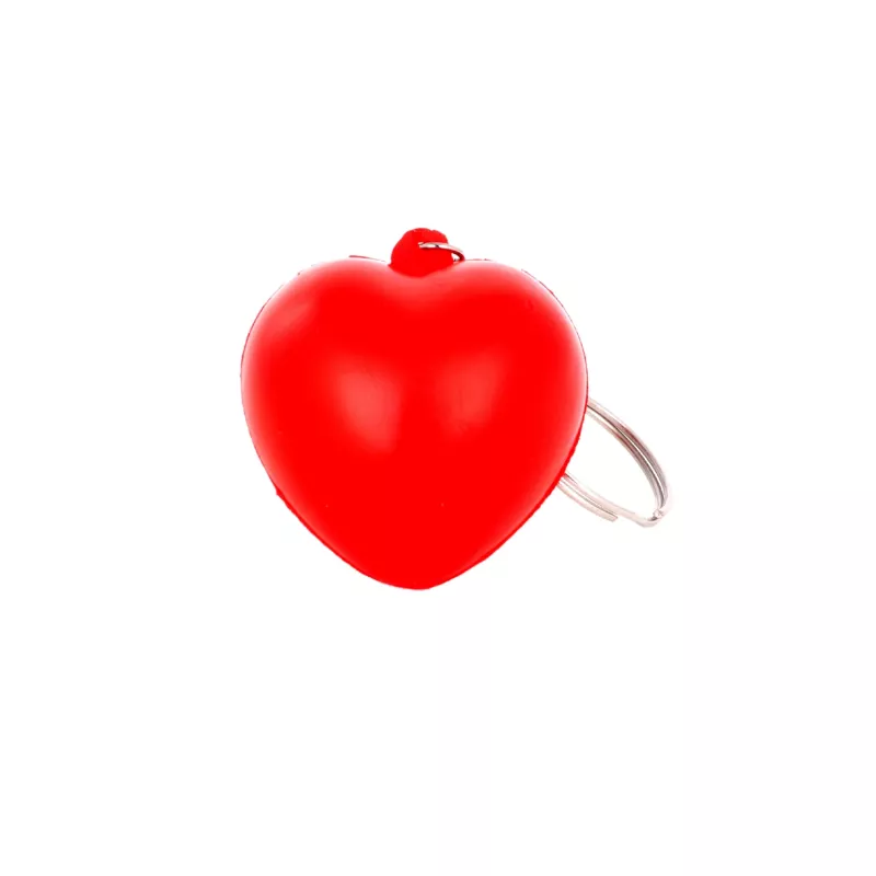 Brelok do kluczy, antystres "serce" - czerwony (V4018-05)