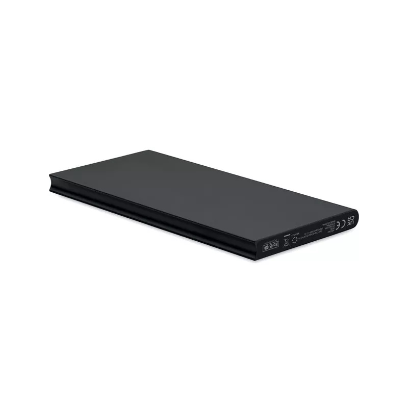 Powerbank 8000 mAh aluminiowy POWERFLAT8C - Czarny (MO2340-03)