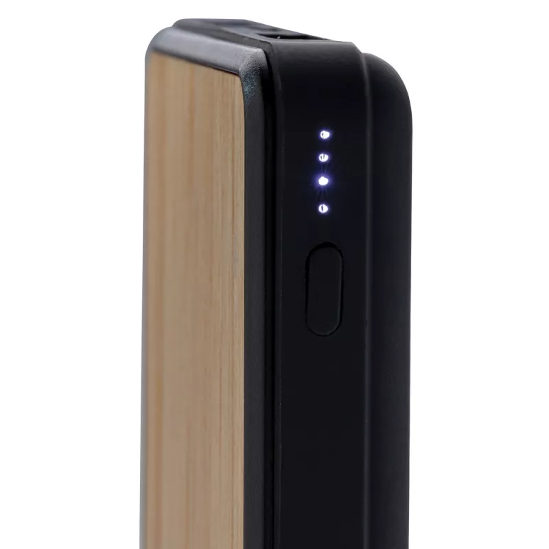 Bezprzewodowy power bank 8000 mAh, ładowarka bezprzewodowa 5W, RABS - brązowy (P322.389)