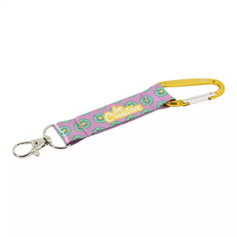 SuboRing Double personalizowany brelok RPET - żółty (AP716993-02)