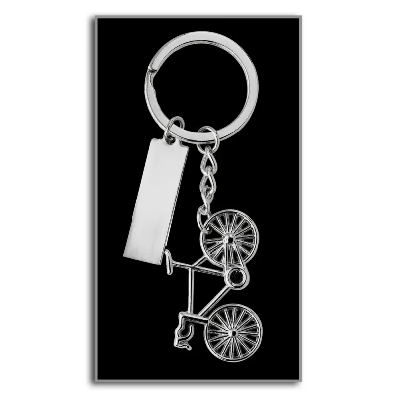 Brelok do kluczy "rower" - srebrny (V4949-32)