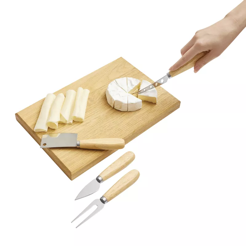 Zestaw sztućców do sera - brązowy, srebrny (56-0307069)