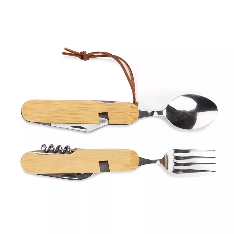 Sztućce turystyczne KENTI - naturalny (16614-17)