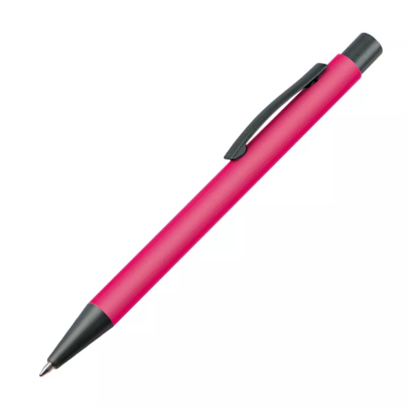 Długopis reklamowy plastikowy z metalowym klipem - różowy (1094511)