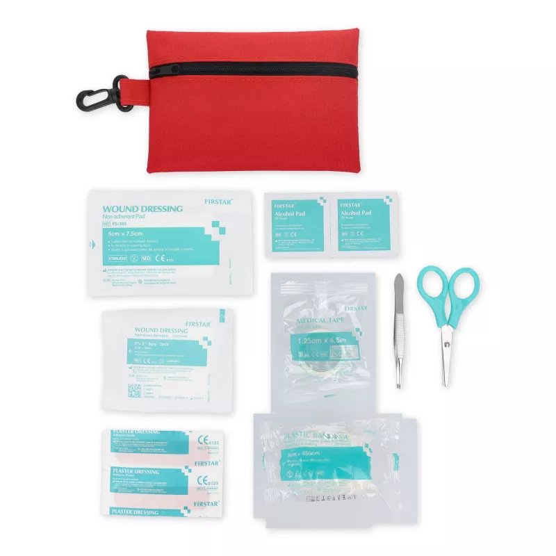 14-elementowa Apteczka pierwszej pomocy Rora - czerwony (LT90313-N0021)