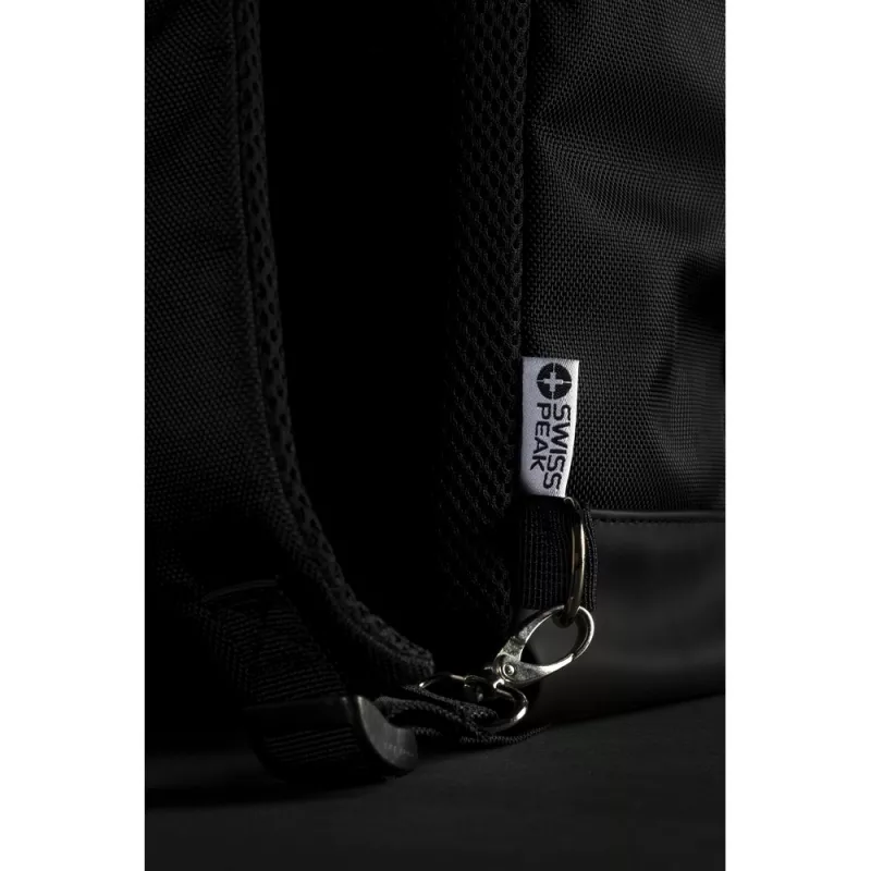 Plecak, torba na laptopa 15" Swiss Peak, ochrona RFID - czarny (P762.451)