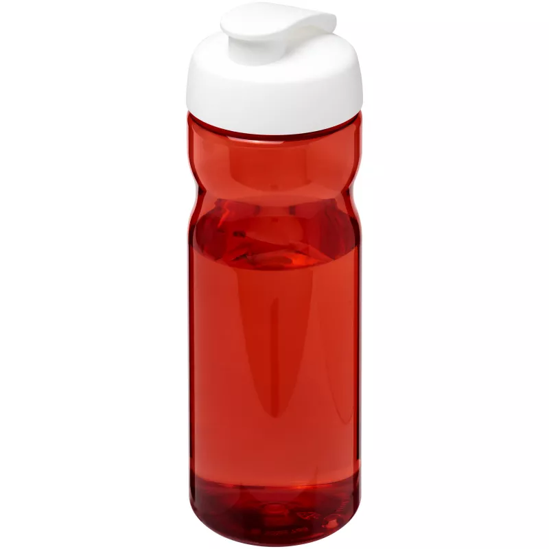 Bidon H2O Eco o pojemności 650 ml z wieczkiem zaciskowym - Biały-Czerwony (21009717)