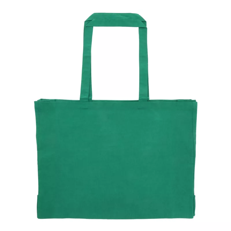 Torba z bawełny z recyklingu z dnem 140g/m² 49x14x37cm - ciemnozielony (LT95243-N0030)