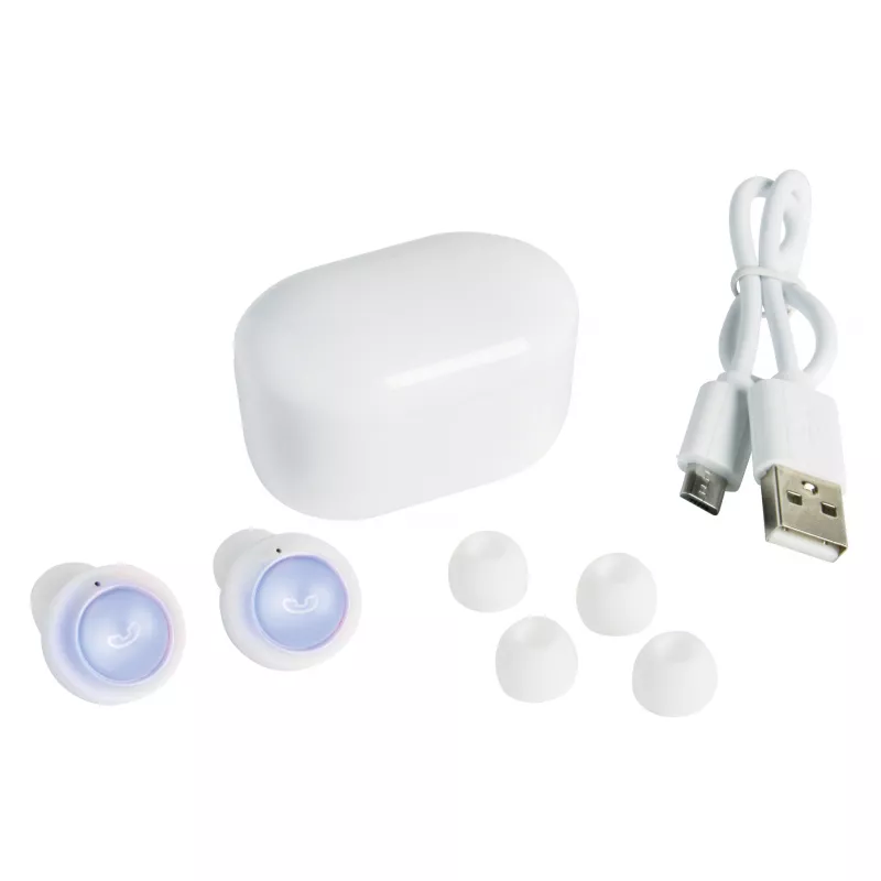 Słuchawki bezprzewodowe douszne NEXT GENERATION - biały (58-8106034)