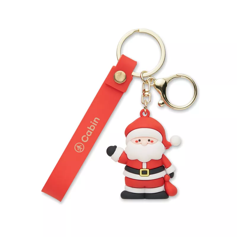 Brelok PVC Święty Mikołaj SANTACHARM - Czerwony (CX1605-05)