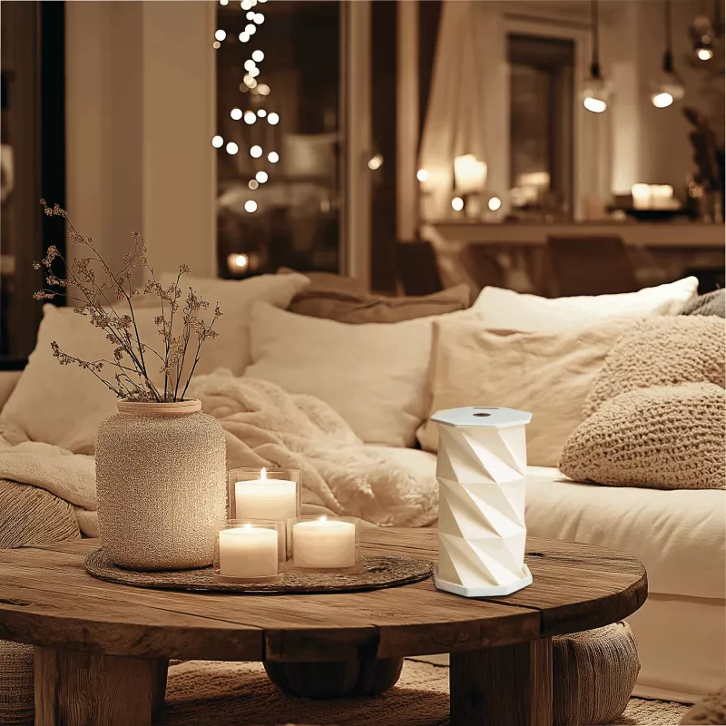 Składana / rozkładana lampka stołowa LED - - biały (58-8090002)